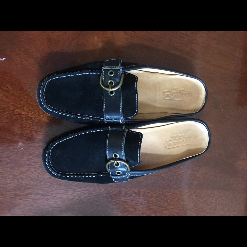 Coach suede mules